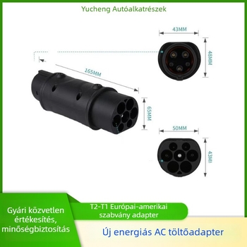 EU-tól USA-ig AC adapter elektromos járművekhez, T2-T1, 32A 250V
