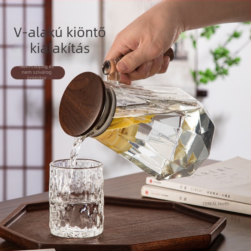 Magas boroszilikát üvegből készült vízpalack, nagy kapacitás, hőálló, otthoni használatra
