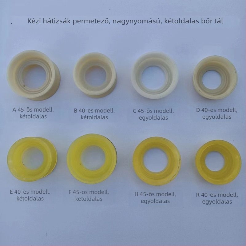 Kézi hátizsákos permetező bőrből készült tálcával, kétoldalú magasnyomású kivitel, retró növényvédő permetező