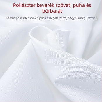 Egyszemélyes kollégiumi fehér lepedő, 120 × 230 cm, twill szövés, poliészter-pamut, katonai kiképzés stílusa