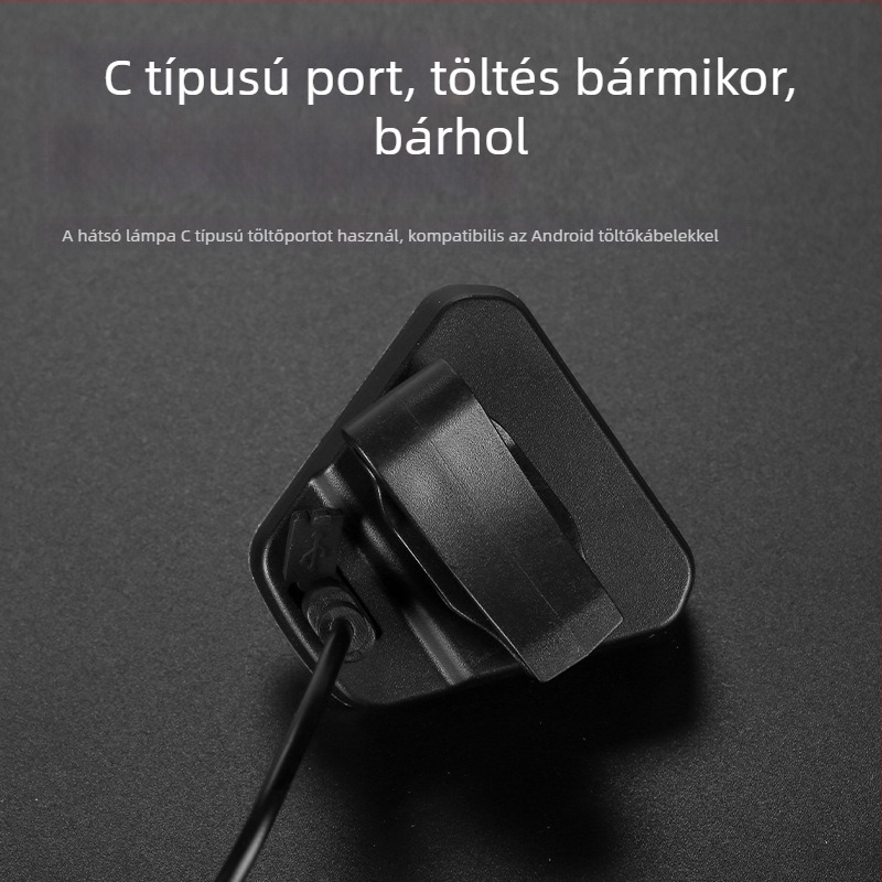 Töltésre alkalmas hátsó kerékpárlámpa hegymászó és városi kerékpárokhoz; éjszakai tekeréshez elektromos kerékpárokhoz — kerékpáros kiegészítők
