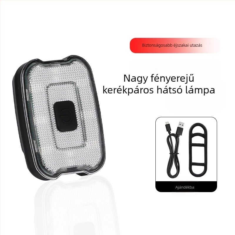 Töltésre alkalmas hátsó kerékpárlámpa hegymászó és városi kerékpárokhoz; éjszakai tekeréshez elektromos kerékpárokhoz — kerékpáros kiegészítők
