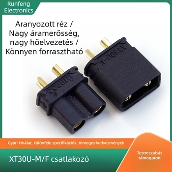 Amass XT30U-M/F 2-pólusú nagyáramú akkumulátor-csatlakozó modellrepülő motorokhoz
