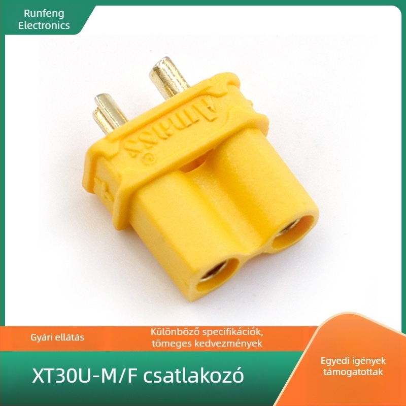 Amass XT30U-M/F 2-pólusú nagyáramú akkumulátor-csatlakozó modellrepülő motorokhoz