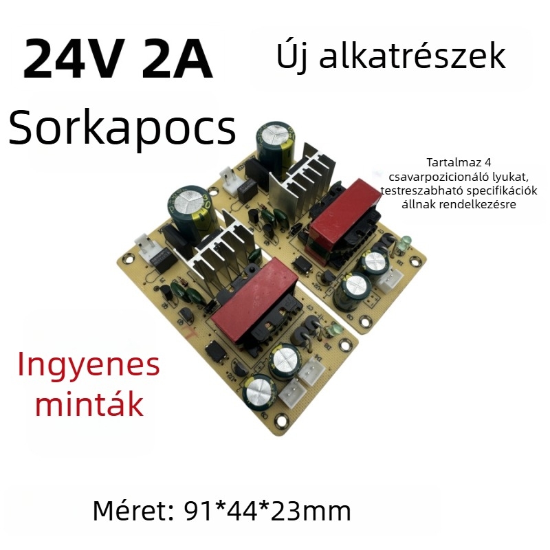 24V 2A tápegység panel, 48W, ipari minőségű AC/DC kapcsolóüzemű tápegység beépített üres PCB feszültség-szabályozással