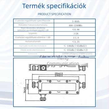 5G Cavity Coupler, 300W, 700–3700 MHz