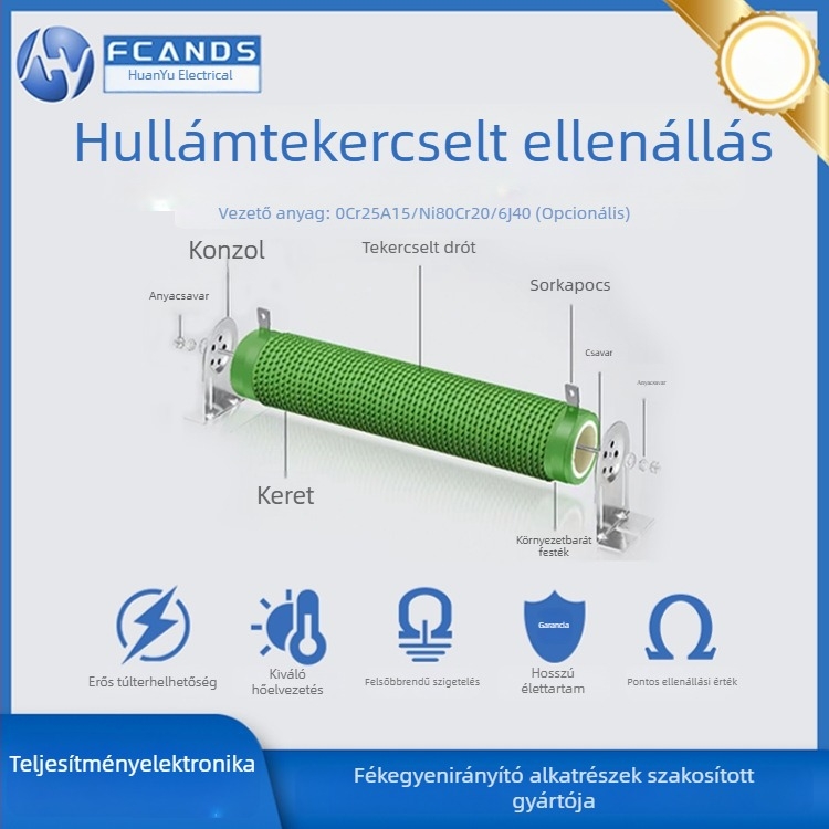 Rxg20 Kerámiacső alakú huzalos ellenállás inverterhez és servóhoz, állítható ellenállás-komponens