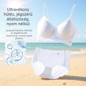 Eredeti, autentikus vékony melltartó hyaluronsavval és jégselyemmel, varrat nélküli, ultra vékony, hűsítő érzet, puha támasz, felfelé