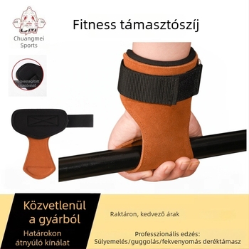 Műbőr tenyérvédő, kopásálló és csúszásmentes csuklóvédő, edzéshez és súlyemeléshez, fogási szalag.