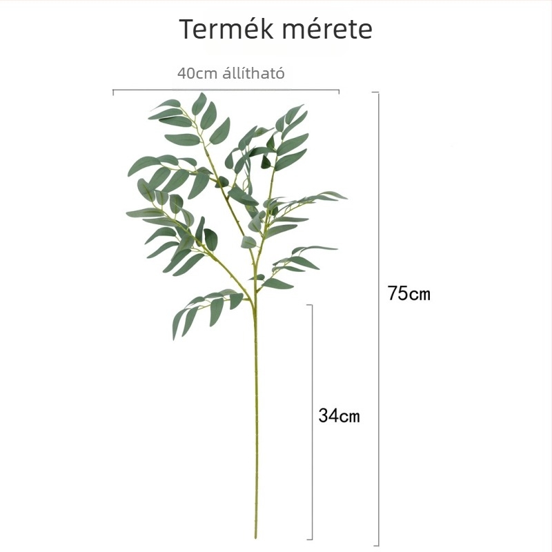 Mesterséges fűzleveles köteg esküvői dekorációhoz és faldekorációhoz – erdei stílus