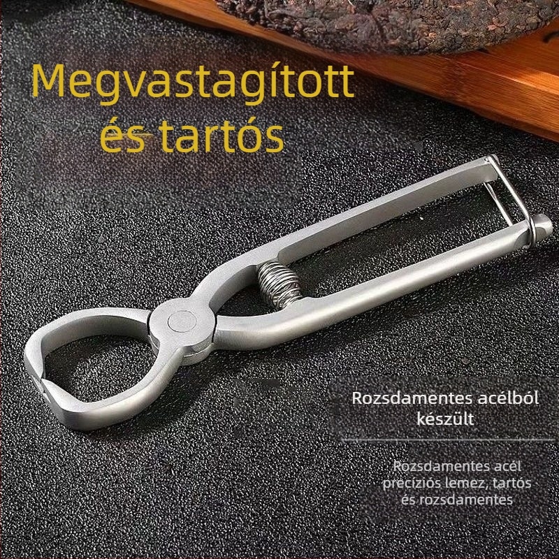 Megvastított rozsdamentes acél teás készlet: teafogó fogó, teablokk nyitó, teahámozó, teás tű, klipek készlet, kézzel készített tea zúzó.