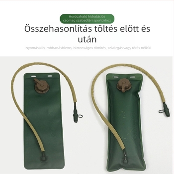 3 literes víztáska kerékpározáshoz és kültéri tevékenységekhez, TPU belsővel, összecsukható víztartó