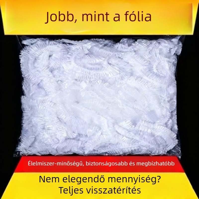 Egyszer használatos PE frissességvédő fedők edényekhez, 2 darabos készlet, porvédő fedők