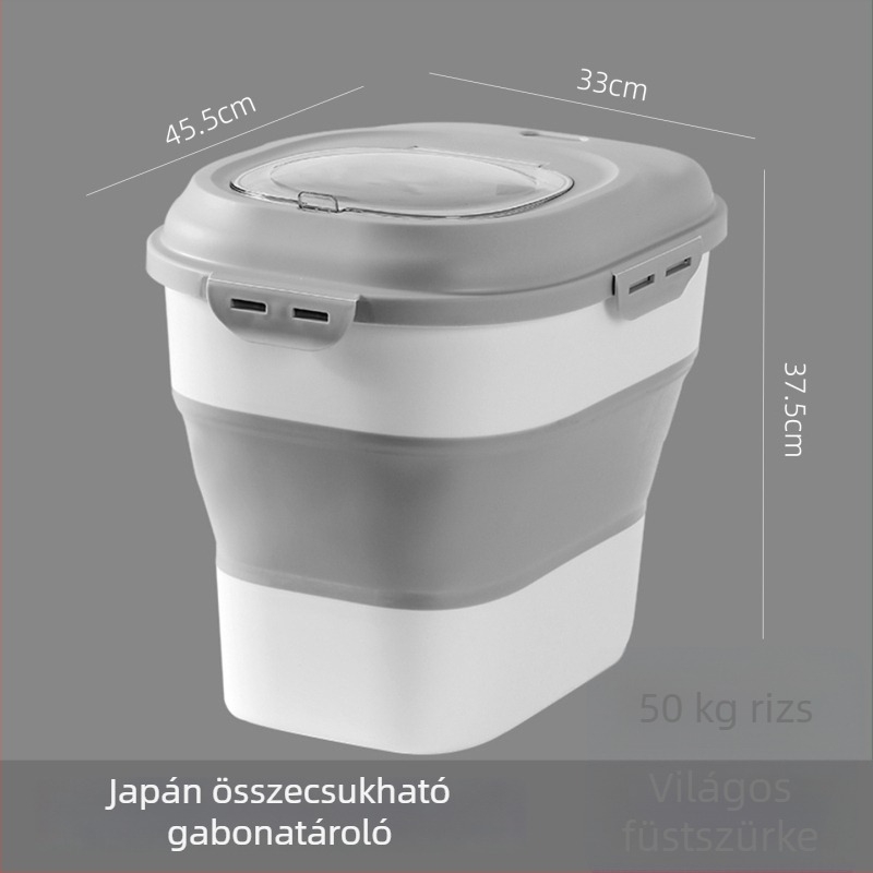 Összecsukható tárolóedény macska- és kutyaeledelhez, nagy kapacitású, nedvesség- és rovarálló.