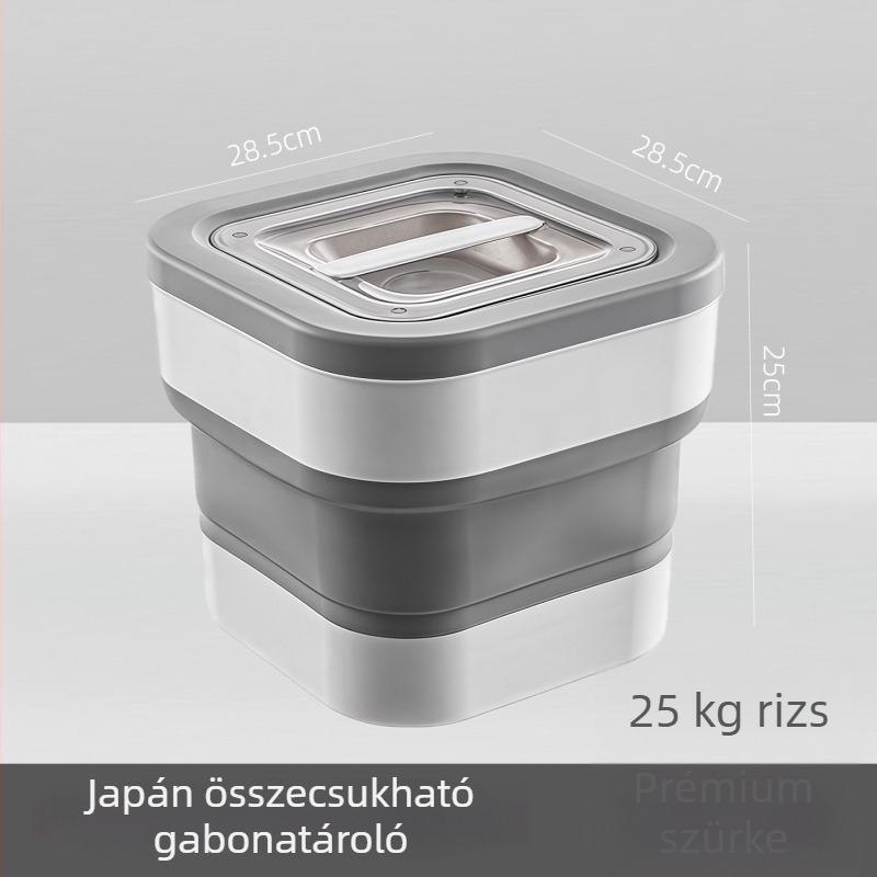 Összecsukható tárolóedény macska- és kutyaeledelhez, nagy kapacitású, nedvesség- és rovarálló.