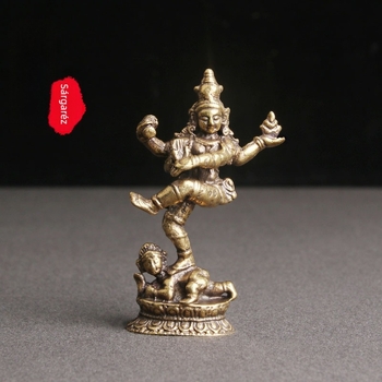 Sárgaréz Buddha négykarú asztali dísz