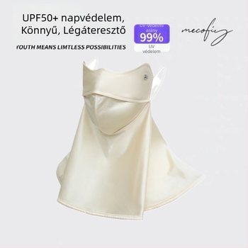 Nyári 3D nyakvédő UV-arcmaszk Ice Silk anyagból, vezetéshez és kerékpározáshoz
