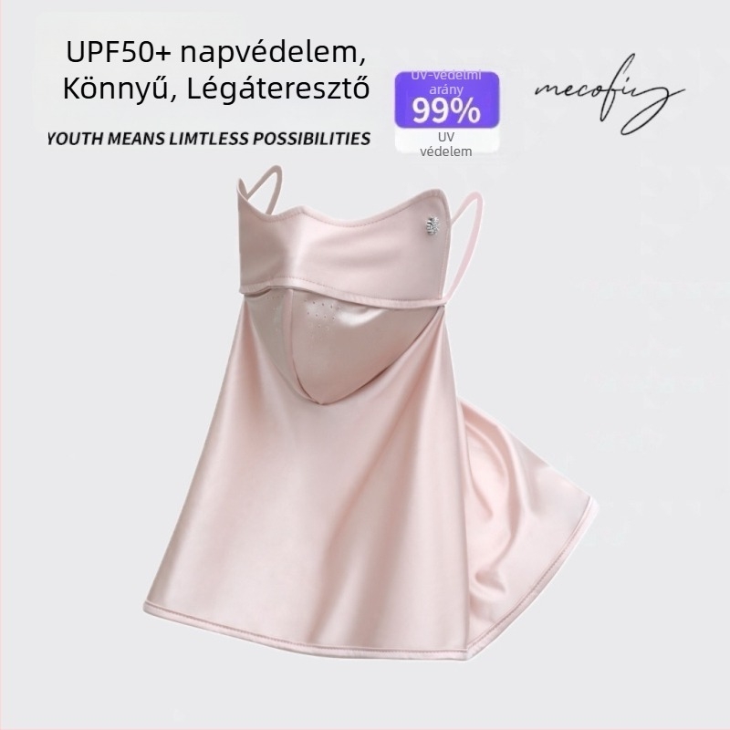 Nyári 3D nyakvédő UV-arcmaszk Ice Silk anyagból, vezetéshez és kerékpározáshoz
