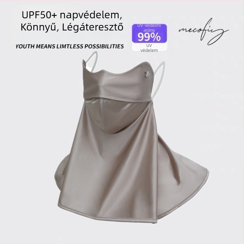 Nyári 3D nyakvédő UV-arcmaszk Ice Silk anyagból, vezetéshez és kerékpározáshoz