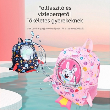 Rajzfilm rakéta gyerek hátizsák, elvesztés elleni védelem, 3–6 éveseknek