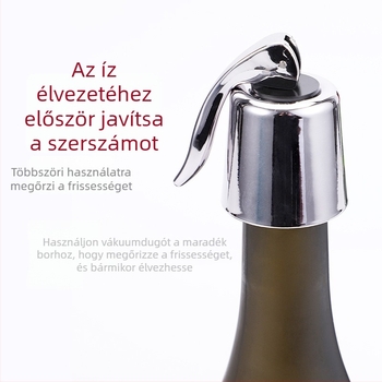Rozsdamentes acél bordugó a lezáráshoz és megőrzéshez, otthoni használatra