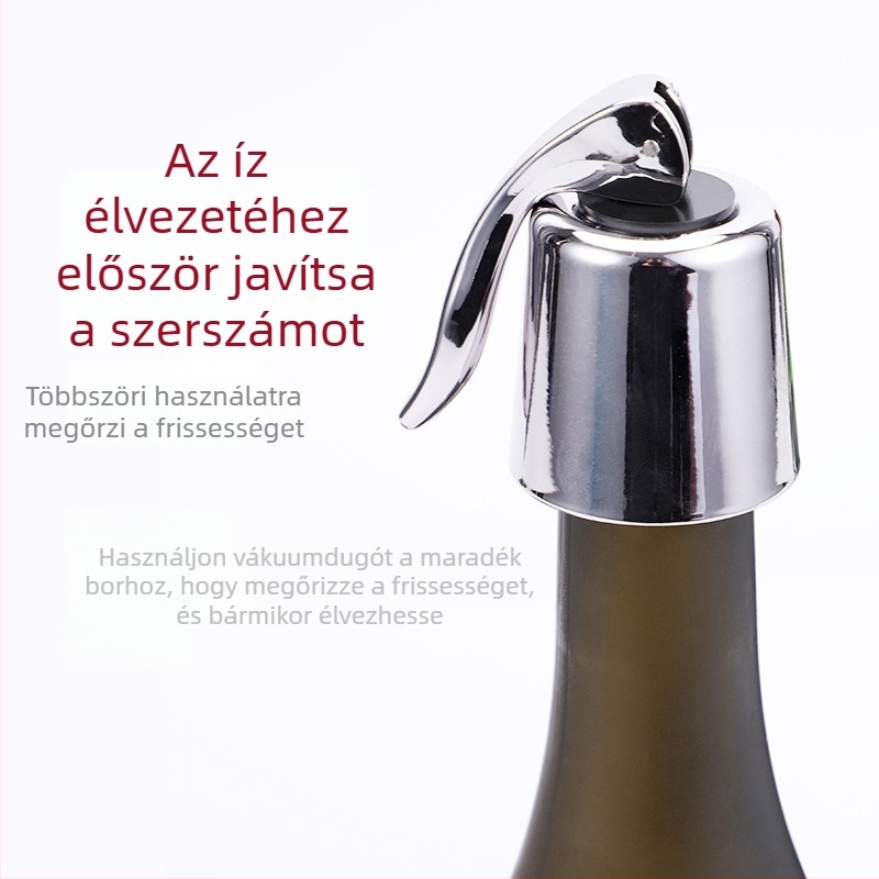Rozsdamentes acél bordugó a lezáráshoz és megőrzéshez, otthoni használatra