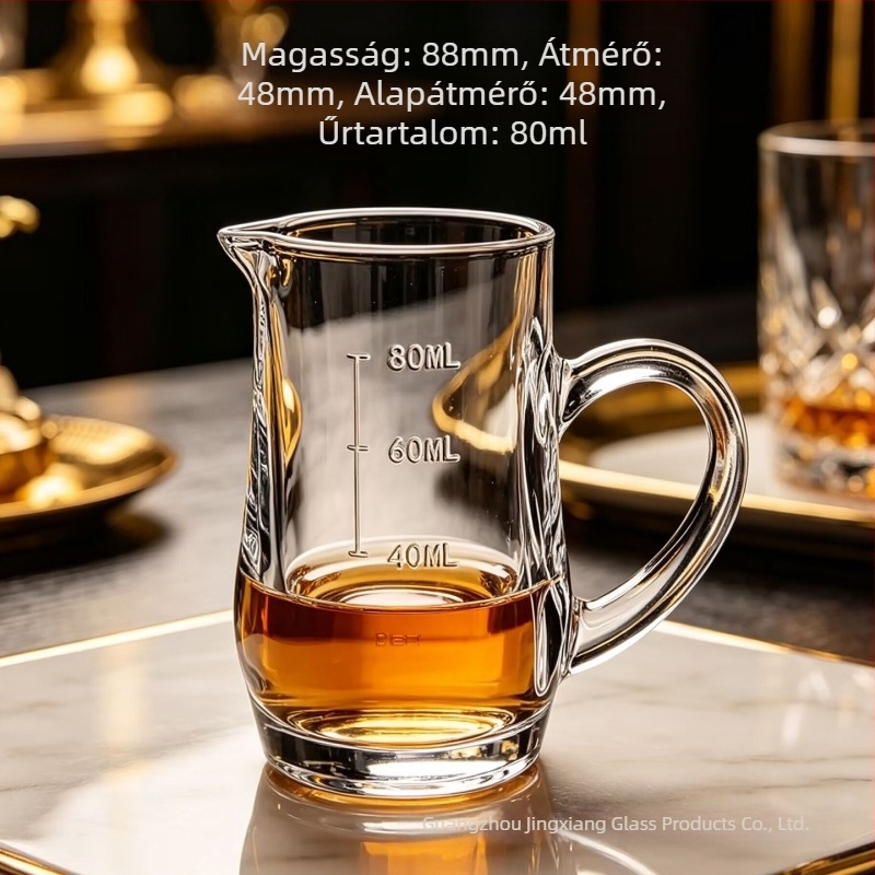 Üvegből készült italdekanter, 100 ml, kis méretű otthoni használatra, mérőskálával, skandináv stílus