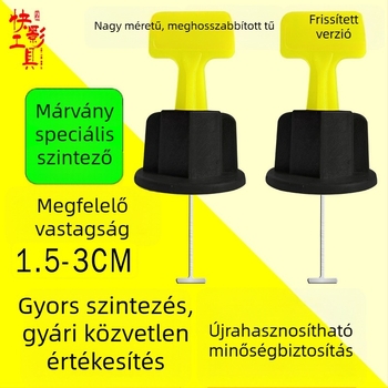 Márvány csempe szintezőeszköz, vastagabb és hosszabb acéltűvel – kőzet burkolásához