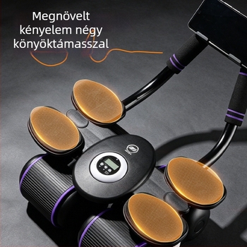 Automatikus visszapattanó haskerék hasizom-gyakorlatokhoz, könyöktámaszos, otthoni fitnesz eszköz