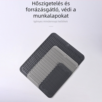 Szilikon konyhai matrac vízelvezetővel, hőszigeteléssel, csúszásmentes, ellenálló a magas hőmérsékletnek, edények és tányérok alátéte