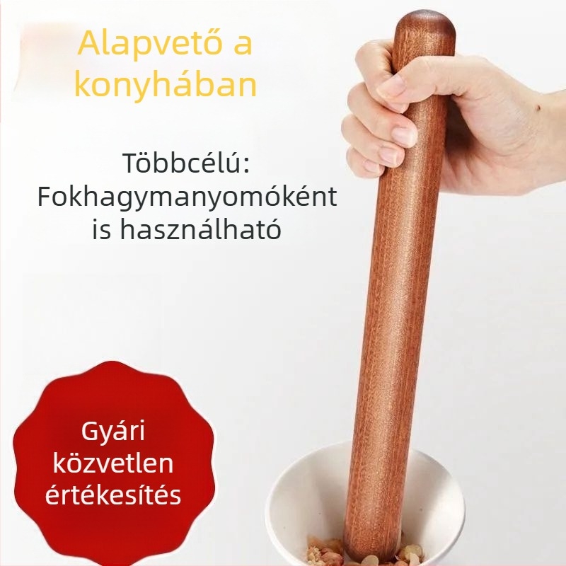 Masszív fa nyújtó készlet – Nagy és kis nyújtófa tészta lapokhoz és süteményekhez