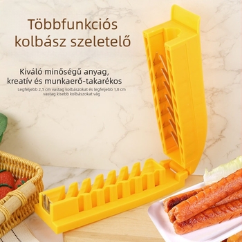 Virágformájú kolbászvágó és nyárs készítő, hot dog kés kereskedelmi grillhez