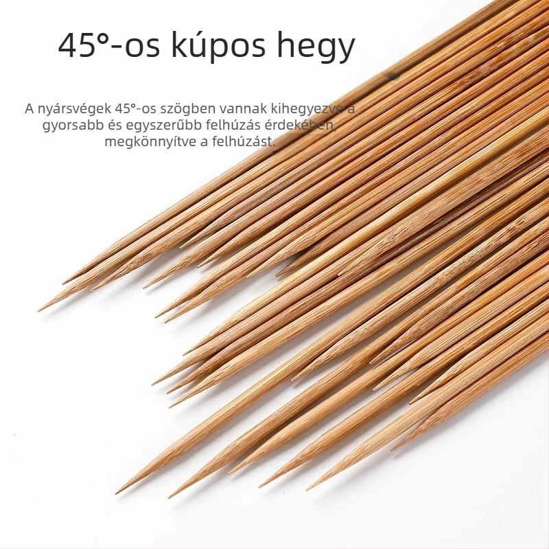 Egyszer használatos 25 cm bambusznyárs grillhez és bárány kebabokhoz