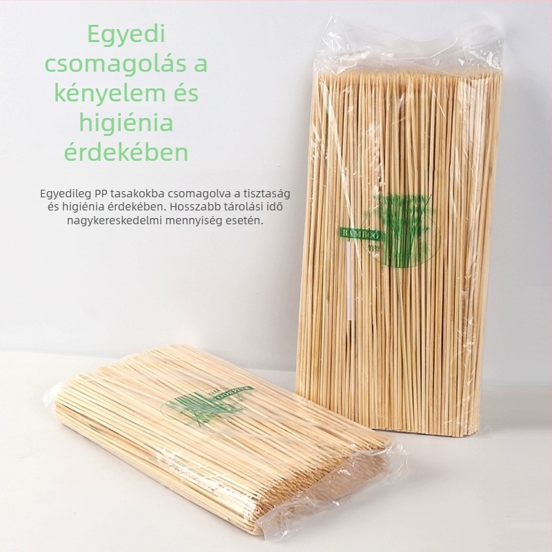 Egyszer használatos 25 cm bambusznyárs grillhez és bárány kebabokhoz