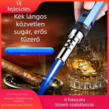 Fém testű, szélbiztos kültéri grill-torcha gyújtó, bután, logó testreszabható