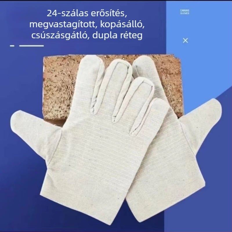 24 szálas vastagított kopásálló hegesztő kesztyűk, lélegzőek