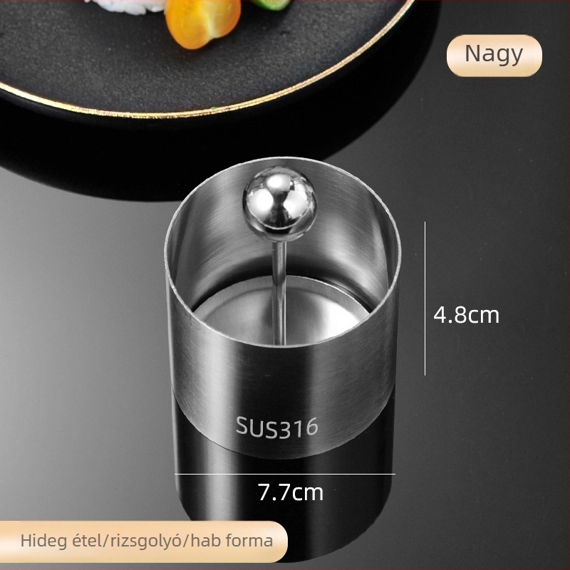 316 rozsdamentes acél rizsgolyó forma készlet – kerek mousse gyűrűk és sütőeszközök otthoni használatra, sushi torta forma