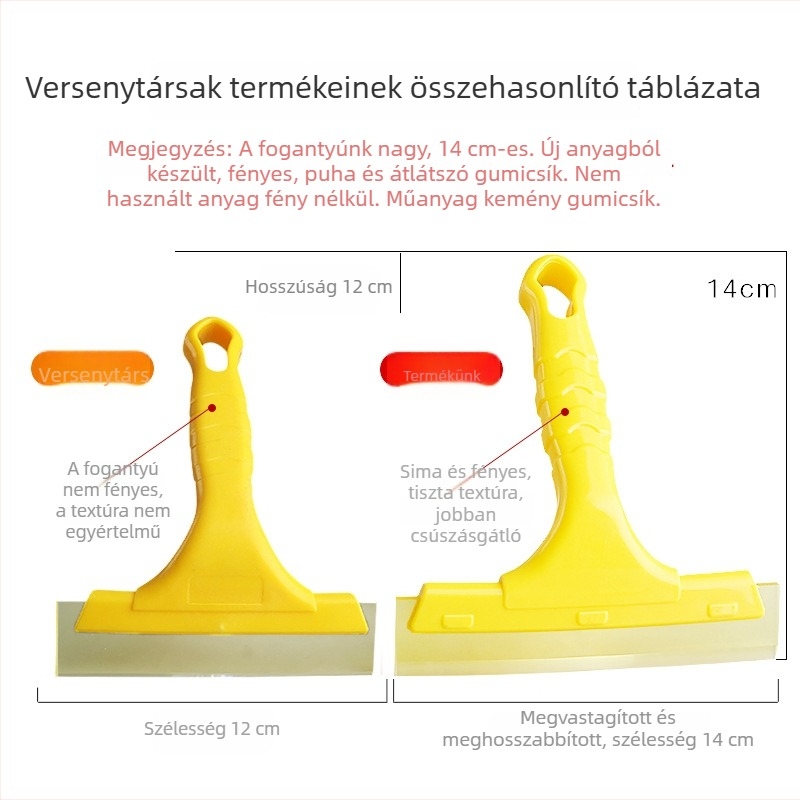 Borjúín szalagból készült scraper autófilmhez és vízelvezetéshez, szilikon üvegkaparó rövid nyéllel