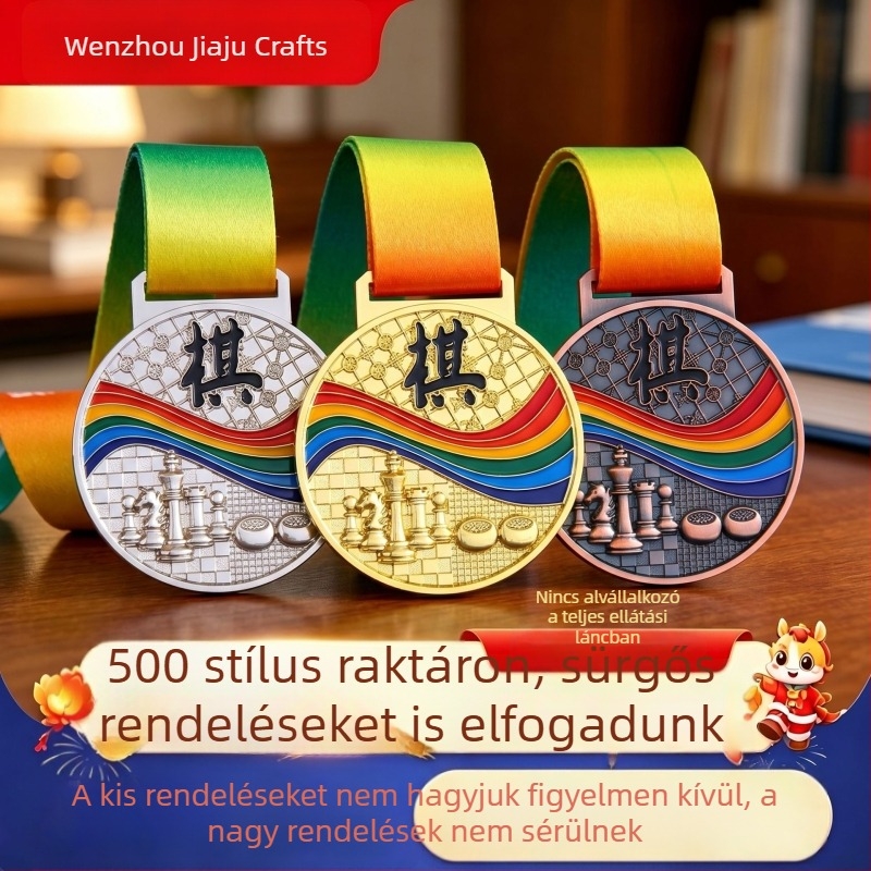 Egyedi, lógó érmek sakk és Go versenyekre