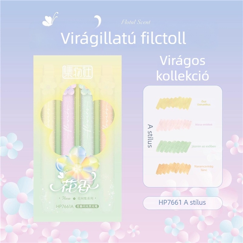 Parfümös csillogó jelölő toll diákoknak, naplóíráshoz és DIY rajzokhoz