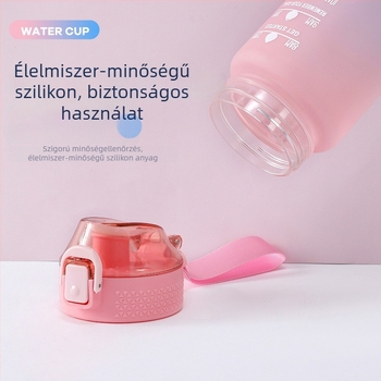 600 ml gradientes sportos vizes palack, matt felület, űrhöz ihletett dizájn, hordozható edzéshez