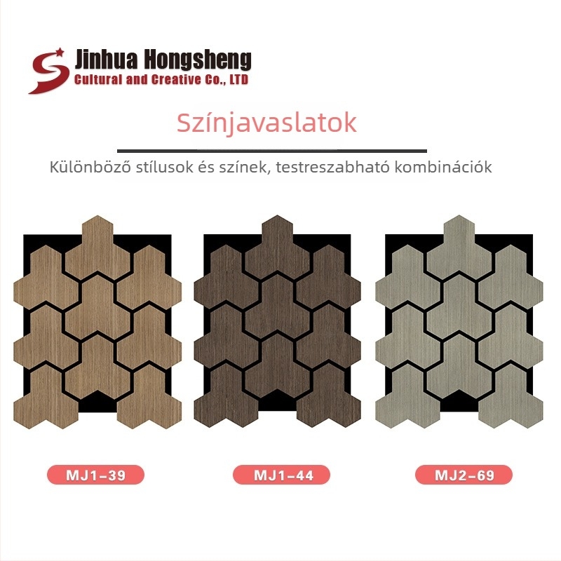 HDF-alapú nappali falpanelek poliszter rosttal, integrált hangszigetelő panelek, modern könnyed luxus