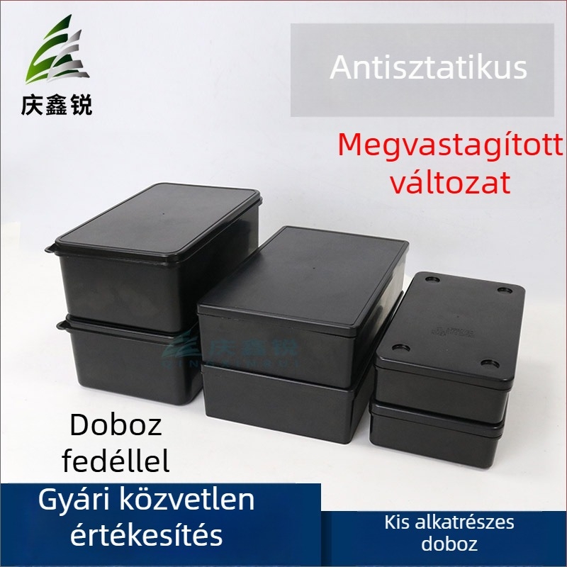 Antisztatikus alkatrész-tároló doboz fedéllel