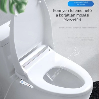 Intelligens WC-ülőfedél fűtéssel, univerzális méret, többfunkciós bidet nőknek mosás, fűtött ülőke, meleg levegő szárítás, öntisztító sugár, állítható furatok közötti távolság 13–18 mm