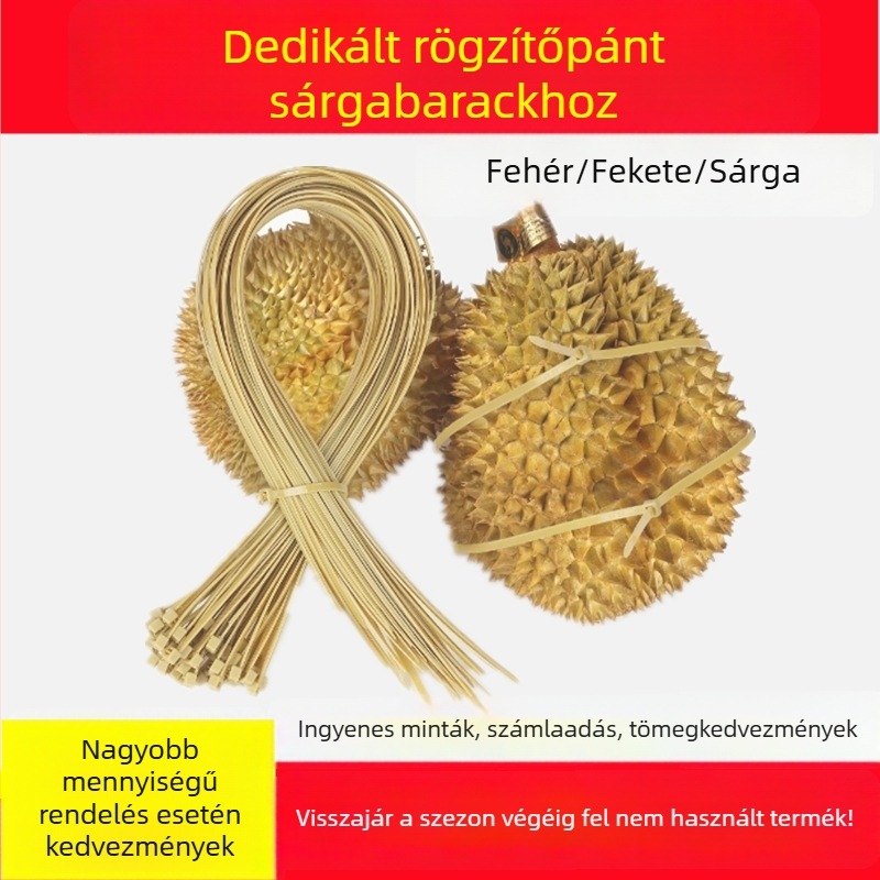Hosszabbított és szélesebb durian kötöző szalagok, nagy teherbírású rögzítő szalagok, fekete-fehér durian színű