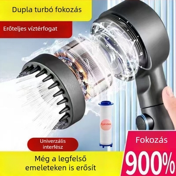 Német magasnyomású zuhanyfej szűrővel és masszírozó funkcióval