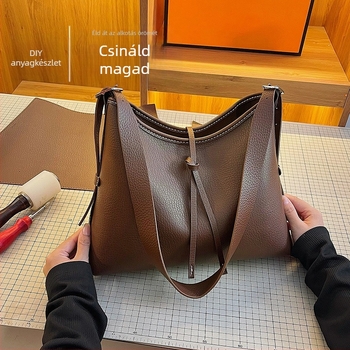 Új retro városi női crossbody, kézzel készített, nagy zsebbel