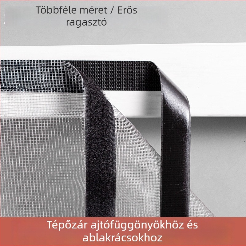 Ragasztó hátlappal ellátott Velcro kapcsok és hurok képernyőkhöz, ajtófüggönyökhöz és otthoni függönyökhöz