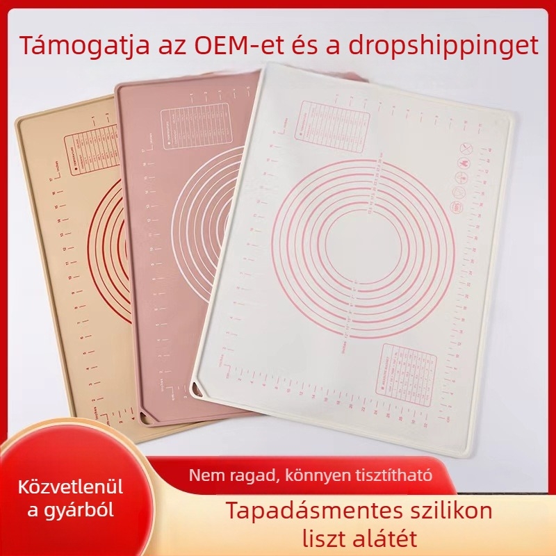 Silikon tésztagyúró matt, vastag és csúszásmentes felülettel a konyhába