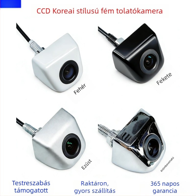 Univerzális fém koreai stílusú csavaros tolatókamera CVBS HD autókamerával, éjszakai látással, vízálló